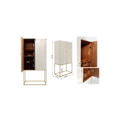 KARE Design Armoire Bar Luxury Champagne ^ Bar & Tabouret De Bar