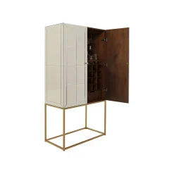 KARE Design Armoire Bar Luxury Champagne ^ Bar & Tabouret De Bar