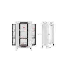 KARE Design Armoire Bar Luxury High Class Argent ^ Étagère Et Bibliothèque|Bar & Tabouret De Bar