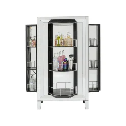 KARE Design Armoire Bar Luxury High Class Argent ^ Étagère Et Bibliothèque|Bar & Tabouret De Bar