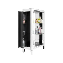 KARE Design Armoire Bar Luxury High Class Argent ^ Étagère Et Bibliothèque|Bar & Tabouret De Bar
