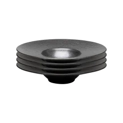 KARE Design Assiettes Creuses Cosmos Noires 27cm Set De 4 ^ Vaisselle