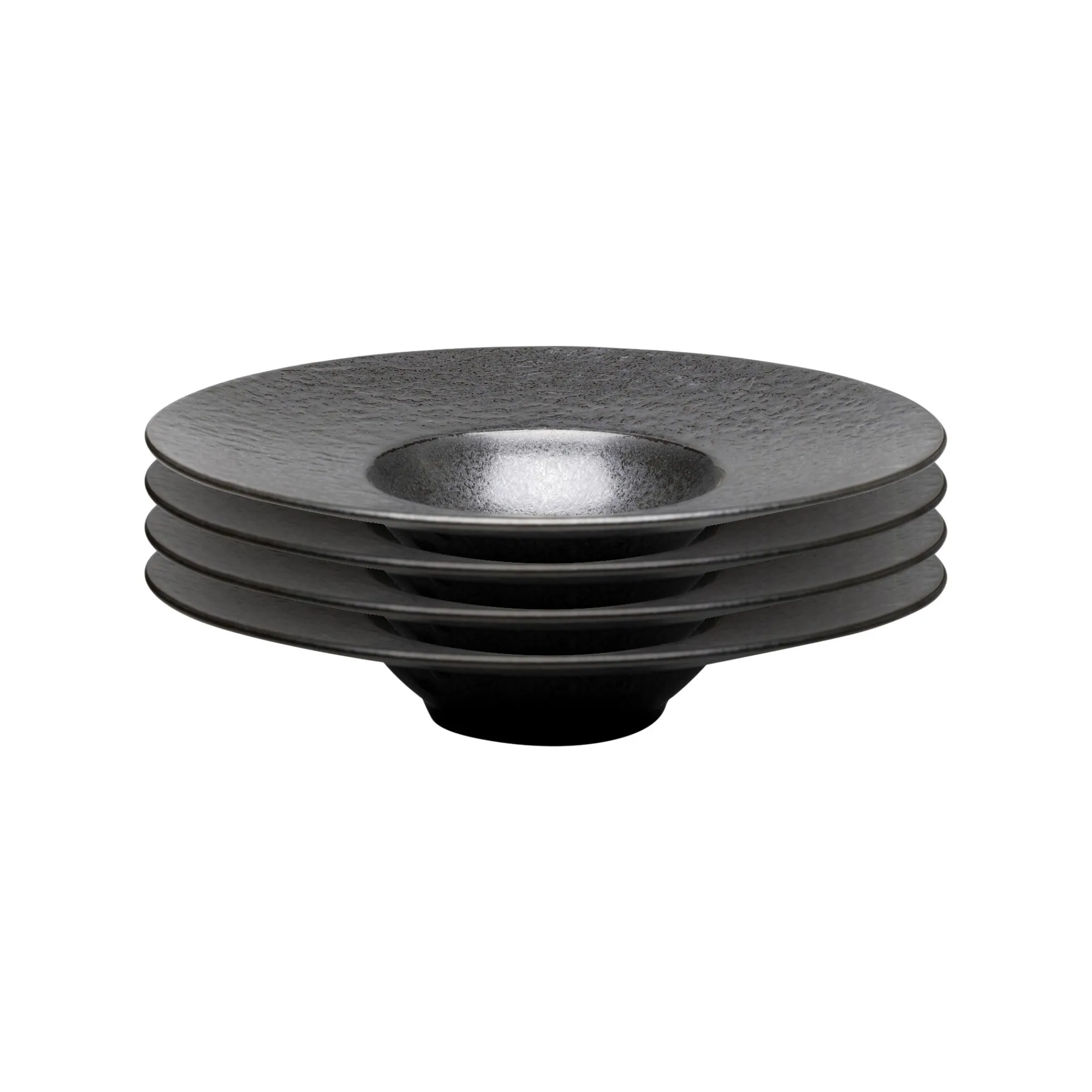 KARE Design Assiettes Creuses Cosmos Noires 27cm Set De 4 ^ Vaisselle