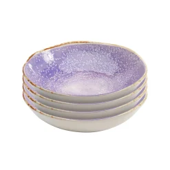 KARE Design Assiettes Creuses Shirley Violettes 20cm Set De 4 ^ Vaisselle