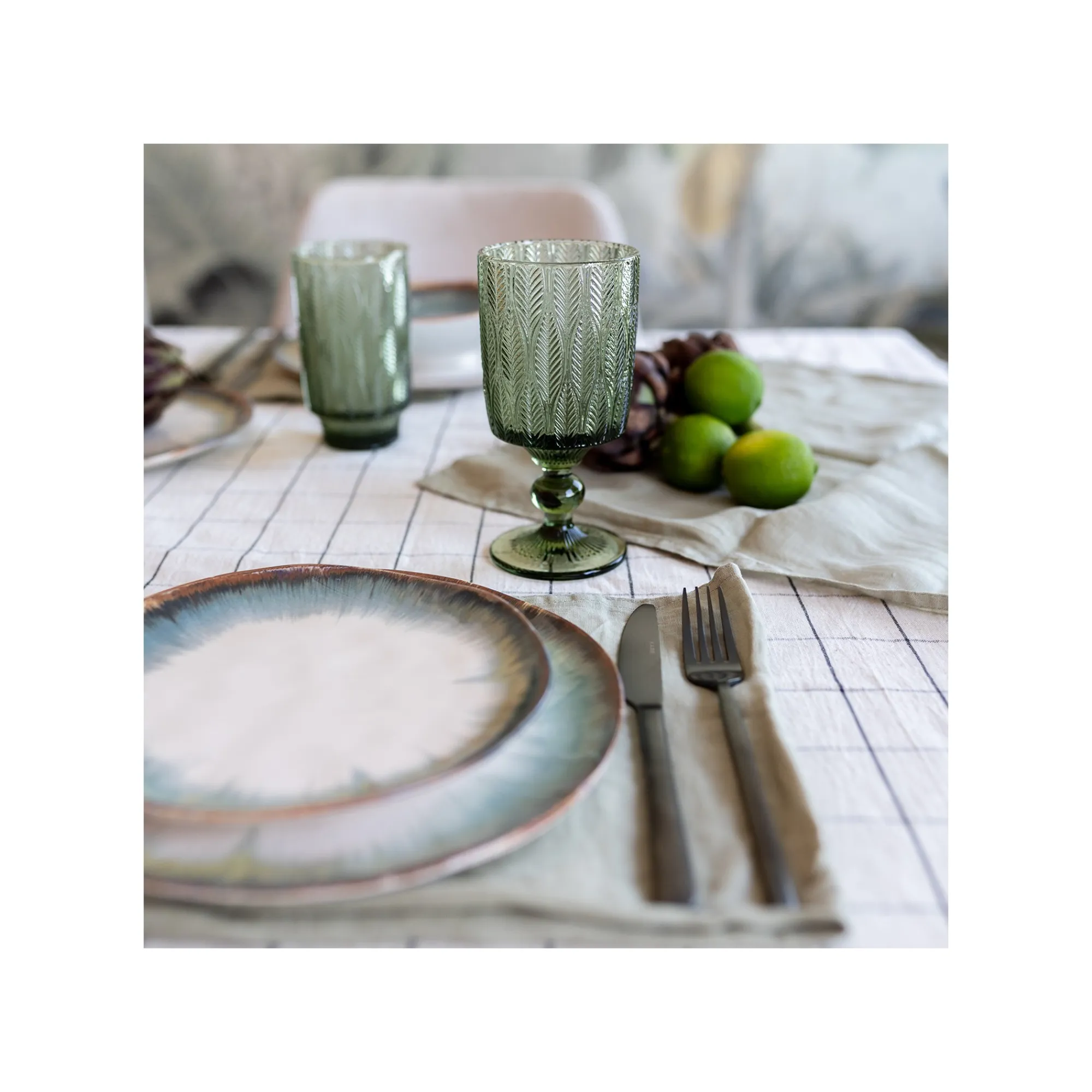 KARE Design Assiettes Organic Bleues 26cm Set De 4 ^ Vaisselle
