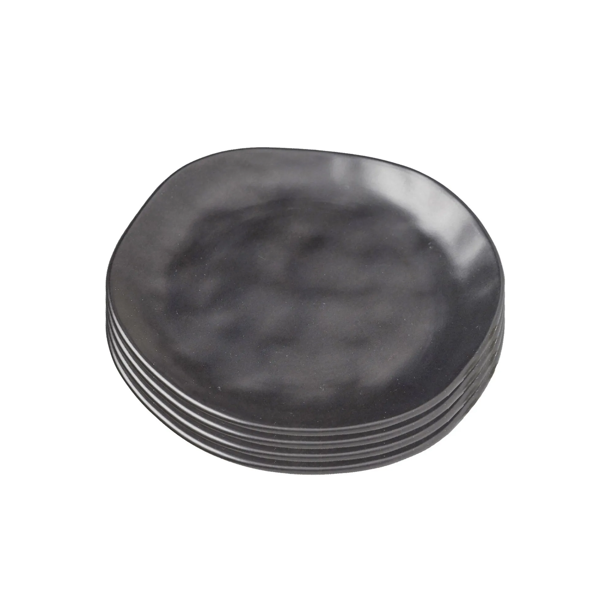 KARE Design Assiettes Organic Noires 20cm Set De 4 ^ Vaisselle
