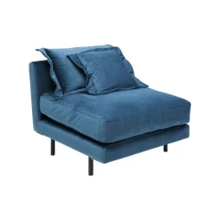 KARE Design Assise Lullaby Velours Bleu Pétrole ^ Canapé & Banquette