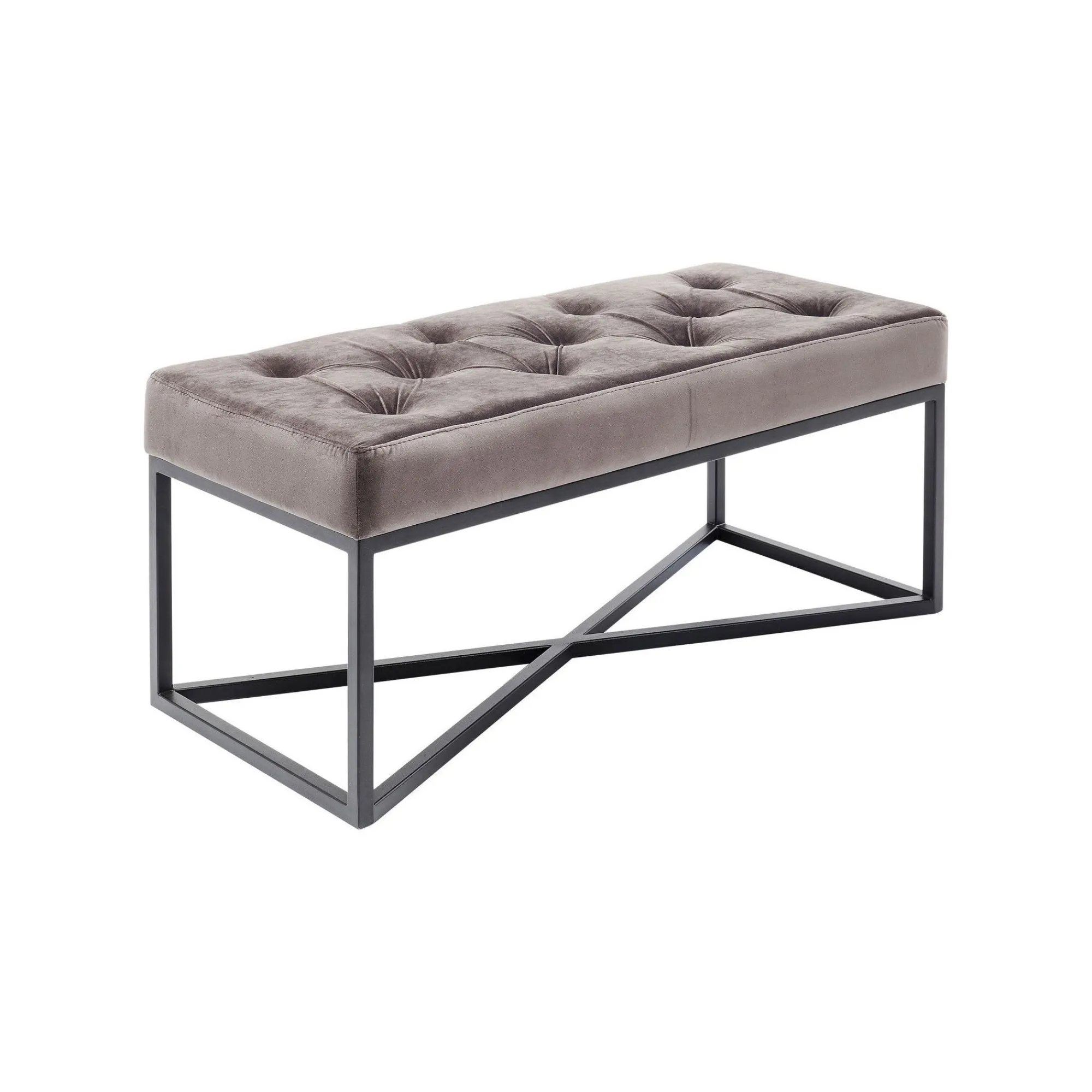 KARE Design Banc Crossover Gris Et Noir 90x40cm ^ Banc