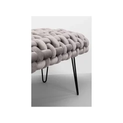 KARE Design Banc Weave Velours Gris ^ Banc