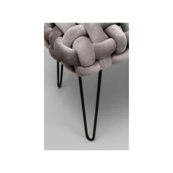 KARE Design Banc Weave Velours Gris ^ Banc