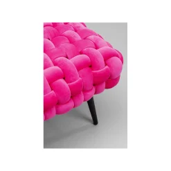 KARE Design Banc Weave Velours Rose ^ Banc