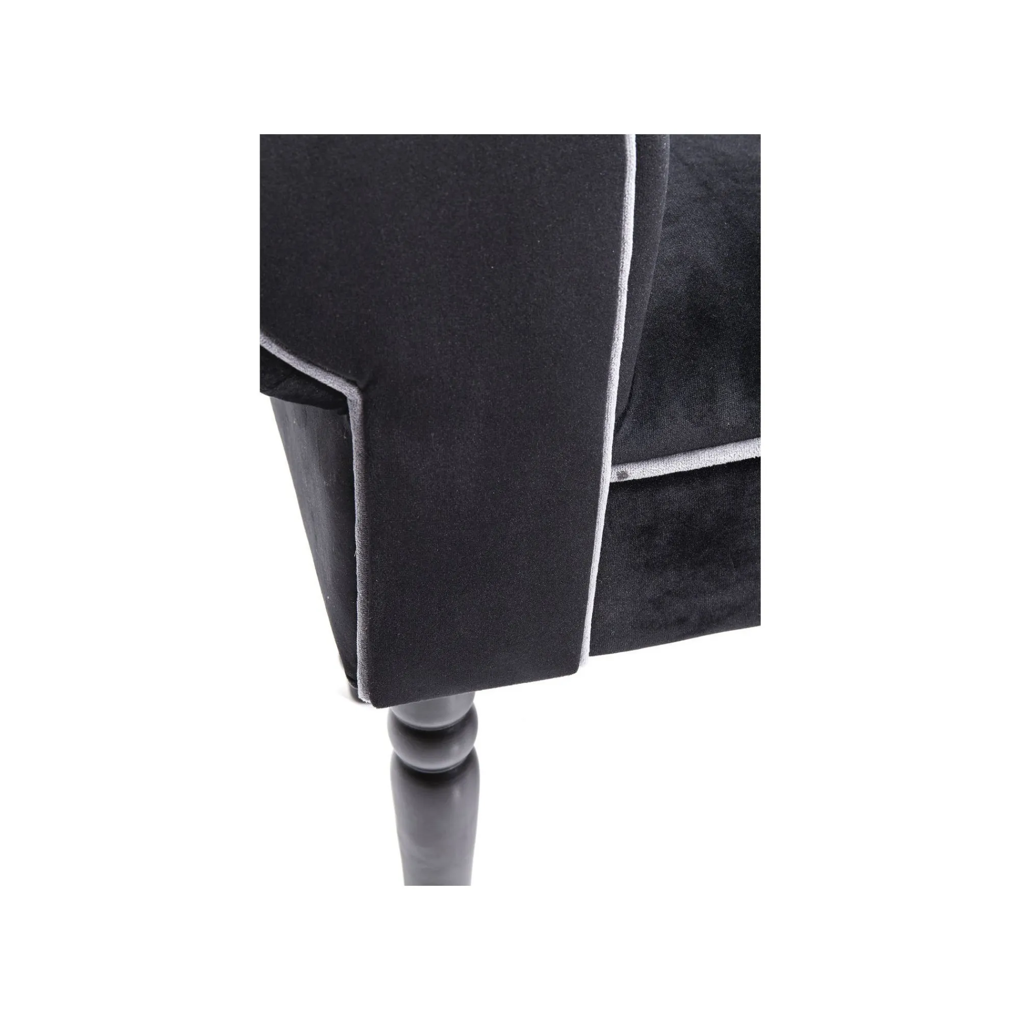 KARE Design Banc Wing Velours Noir Fleurs ^ Banc