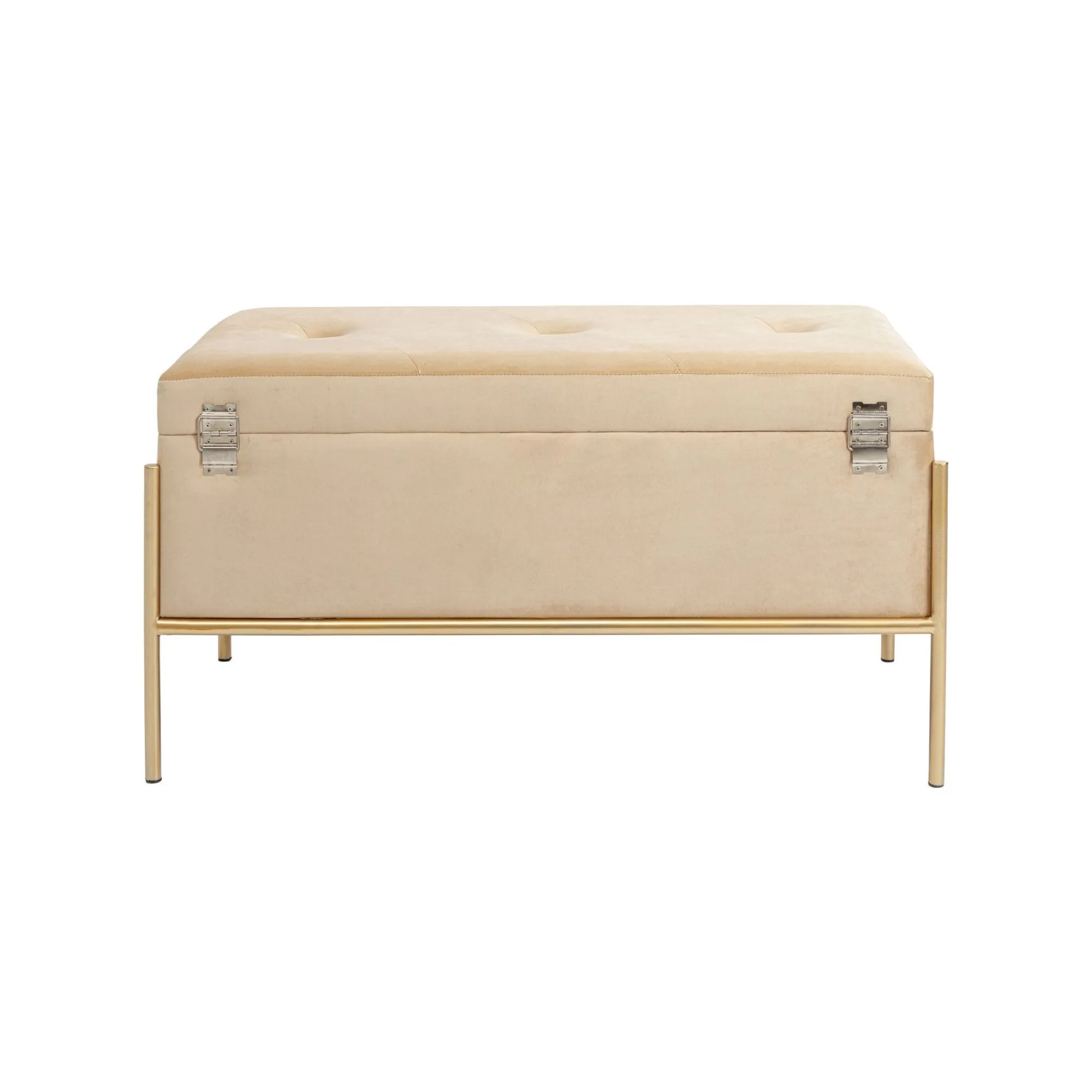 KARE Design Banc-coffre Buttons Beige 80x40cm ^ Coffre & Malle|Banc