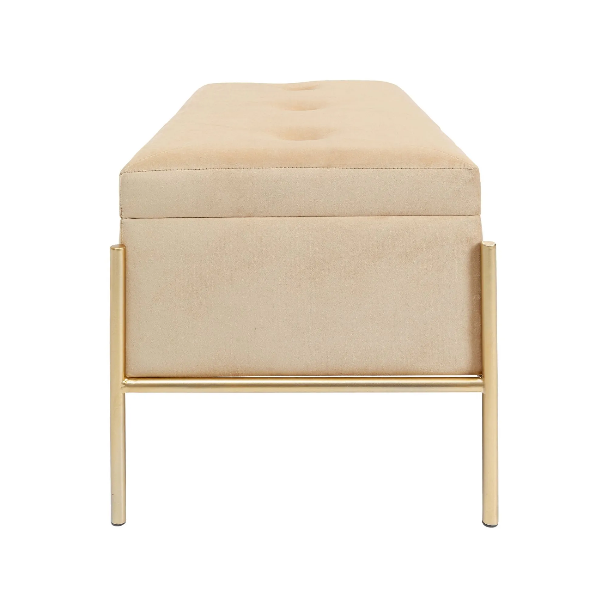 KARE Design Banc-coffre Buttons Beige 80x40cm ^ Coffre & Malle|Banc
