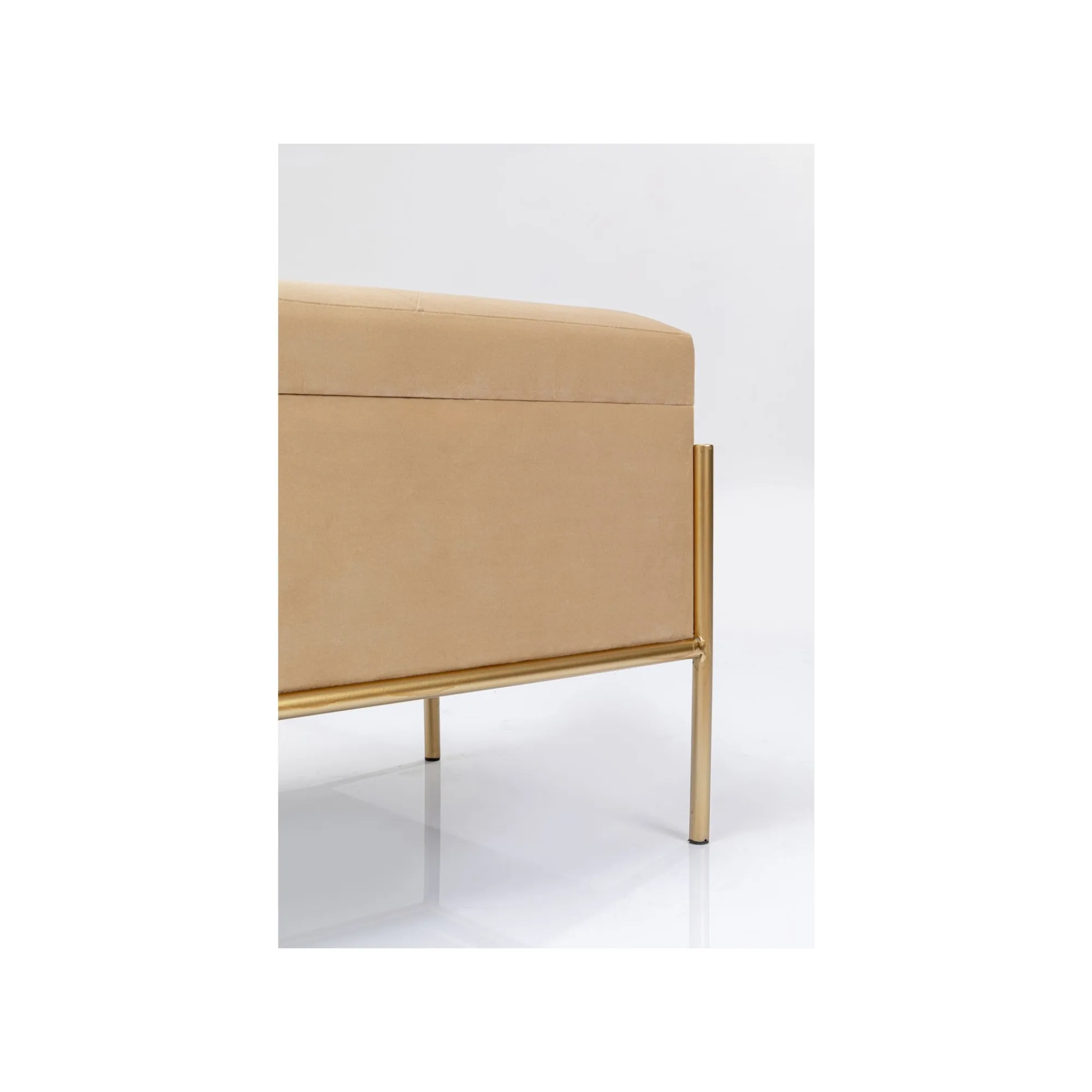 KARE Design Banc-coffre Buttons Beige 80x40cm ^ Coffre & Malle|Banc