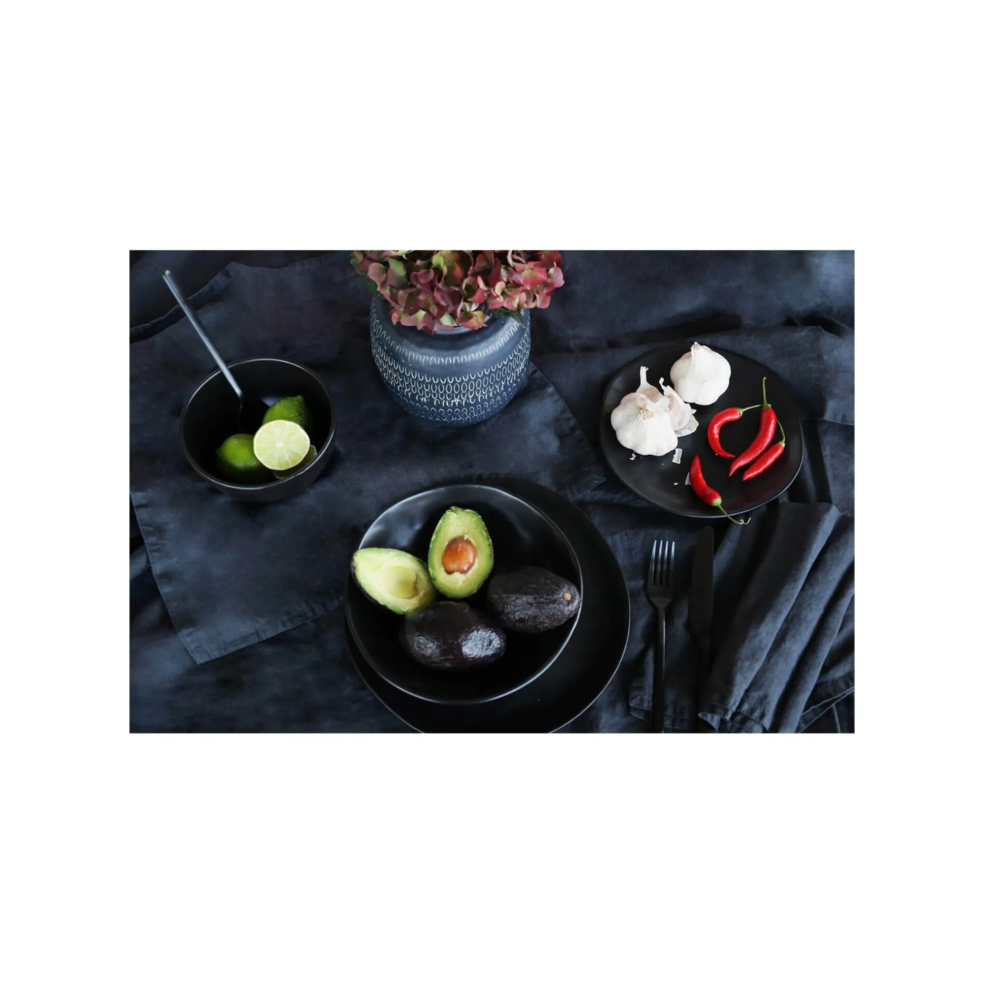 KARE Design Bols Organic Noirs 15cm Set De 4 ^ Vaisselle