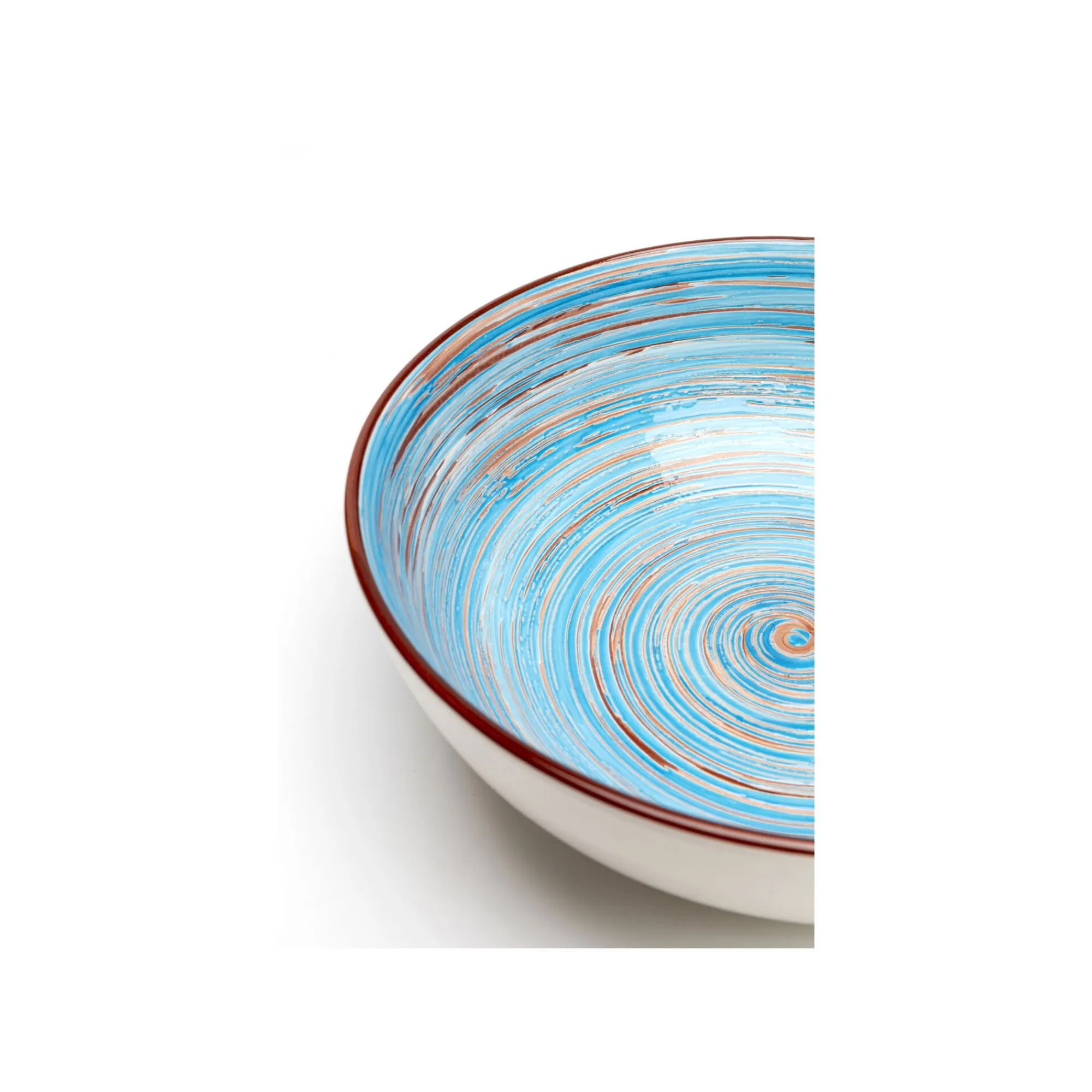 KARE Design Bols Swirl Blue 22cm Set De 4 ^ Vaisselle