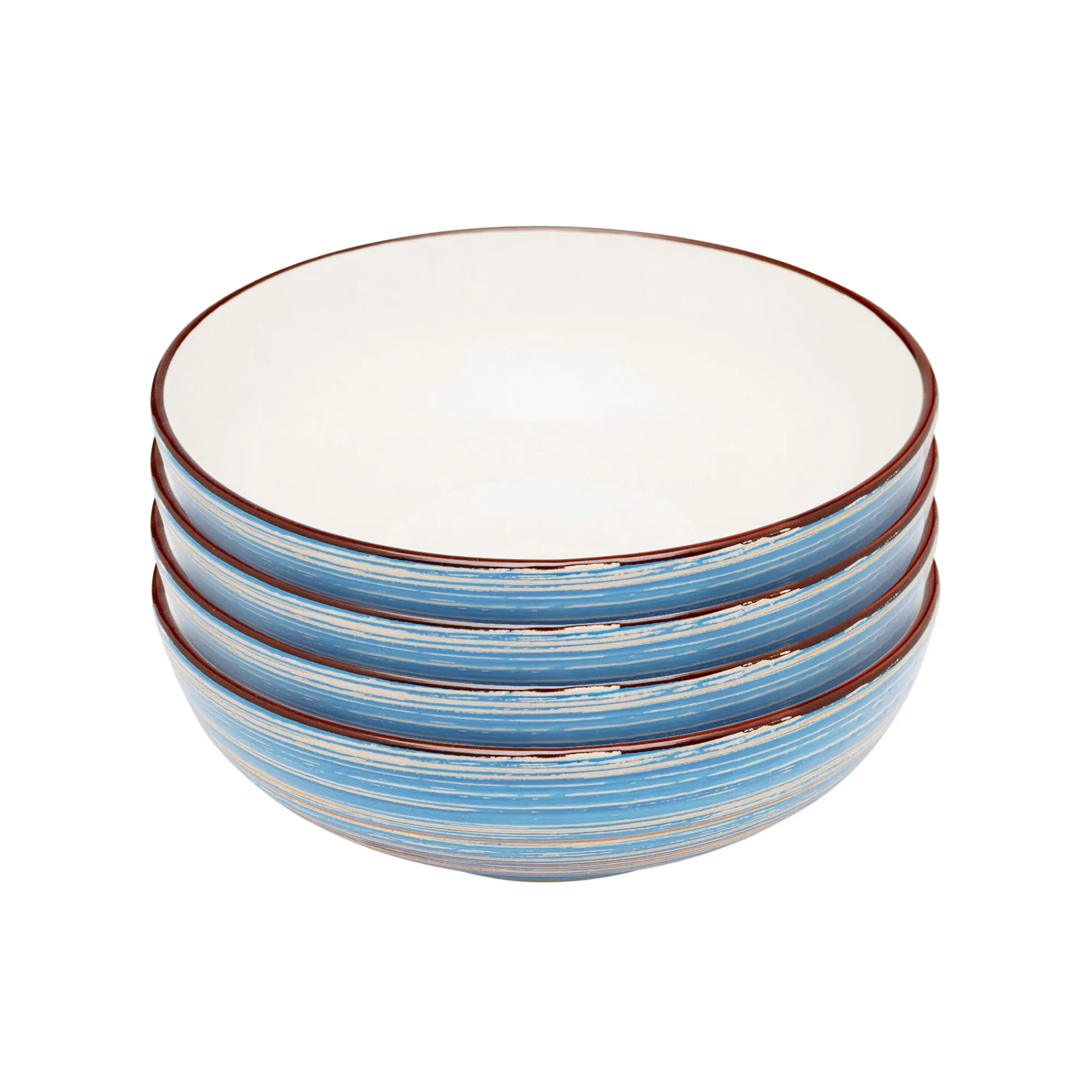 KARE Design Bols Swirl Blue 18cm Set De 4 ^ Vaisselle