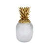 KARE Design Boîte Ananas Transparent Et Doré 31cm ^ Boîte