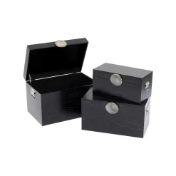 KARE Design Boîtes Nifty Noires Set De 3 ^ Boîte