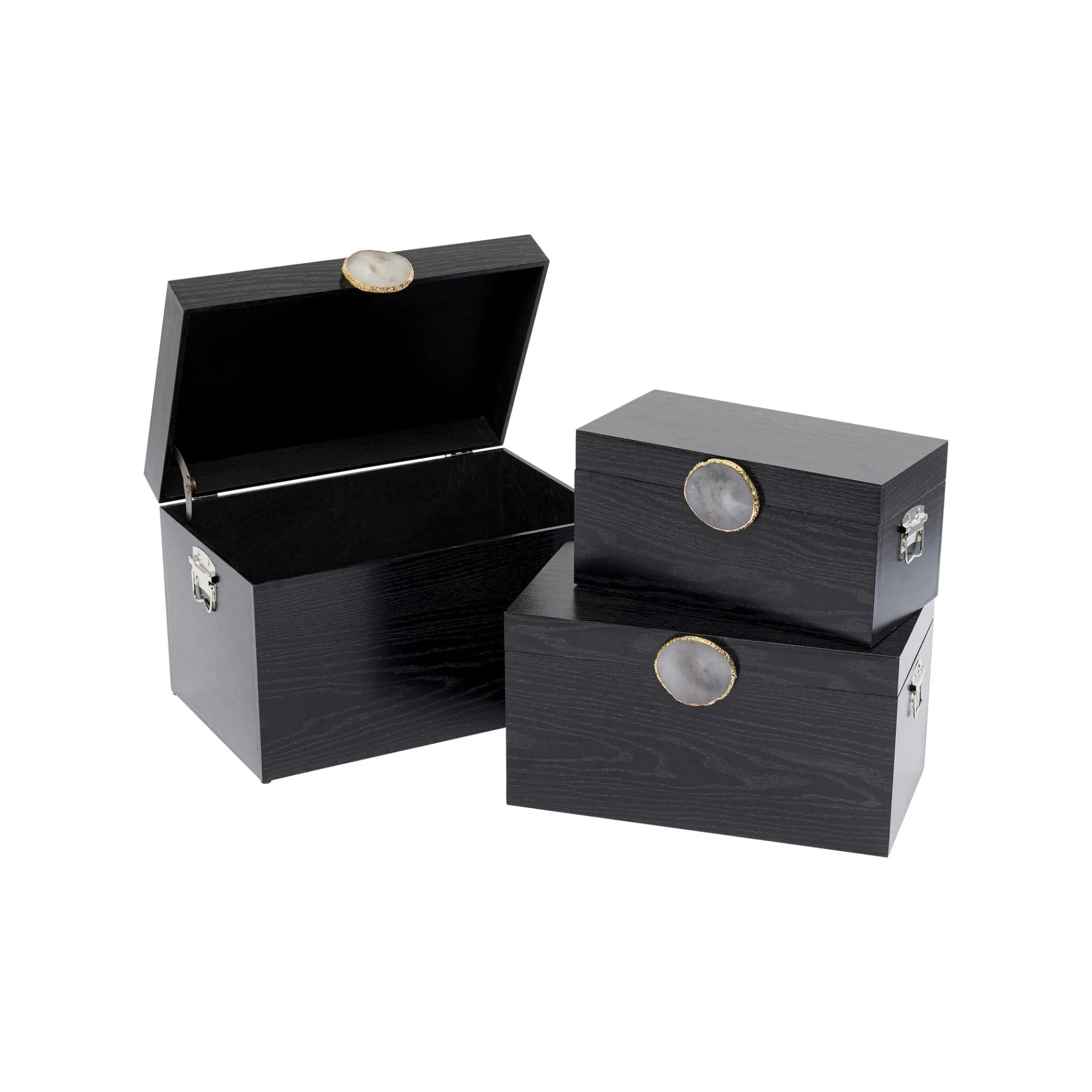 KARE Design Boîtes Nifty Noires Set De 3 ^ Boîte