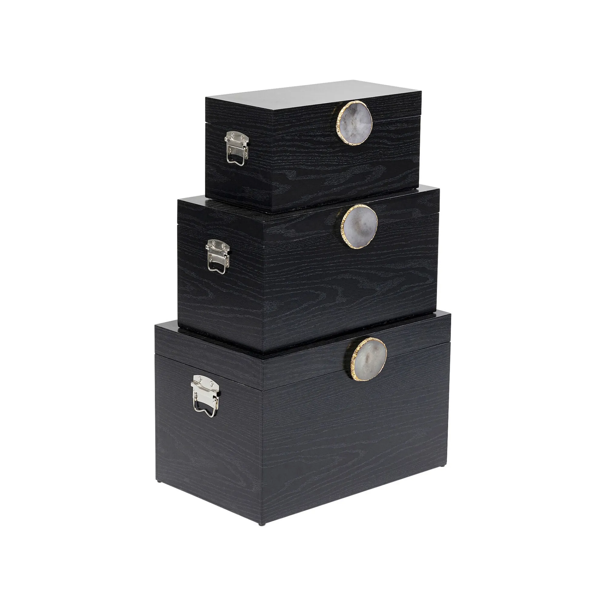 KARE Design Boîtes Nifty Noires Set De 3 ^ Boîte