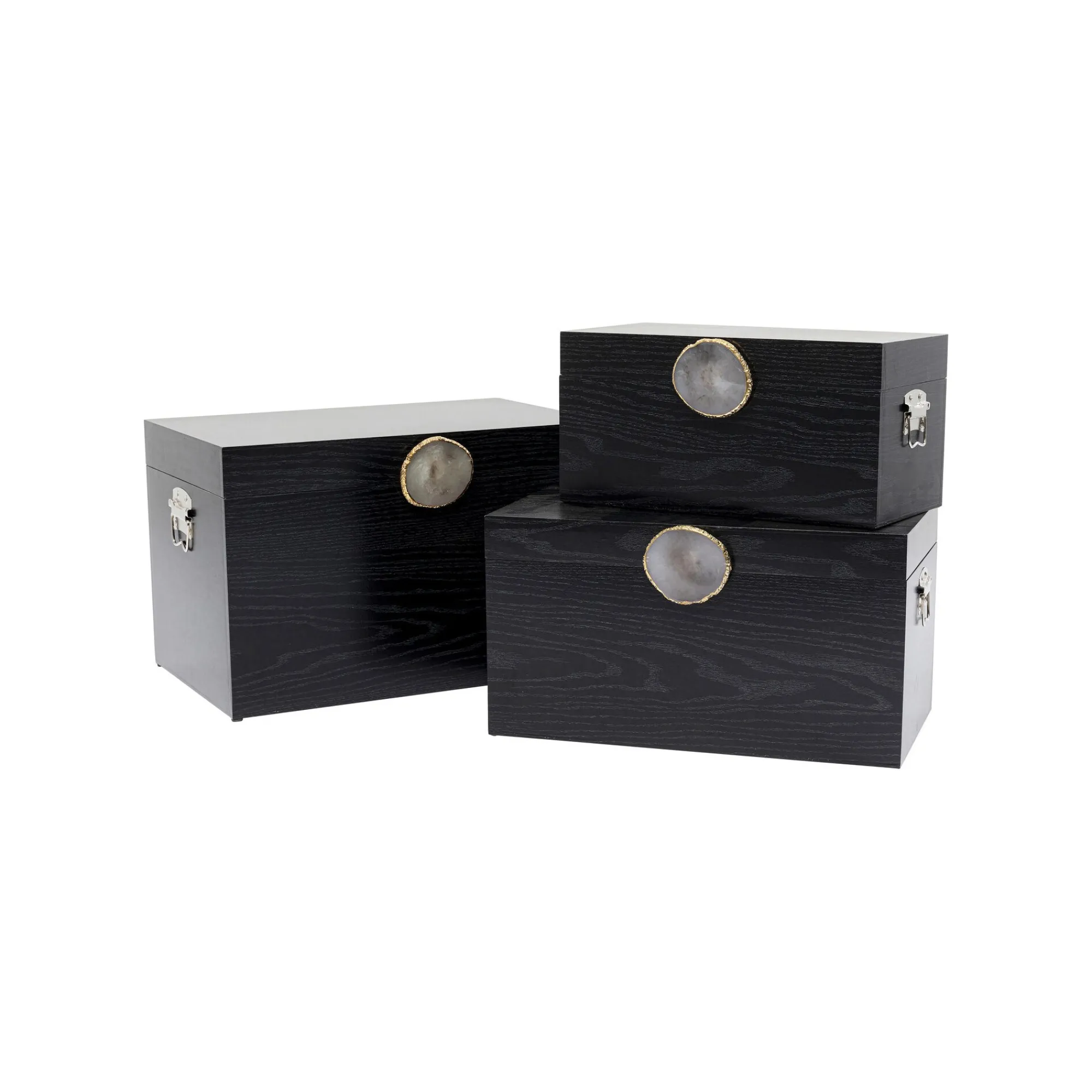 KARE Design Boîtes Nifty Noires Set De 3 ^ Boîte