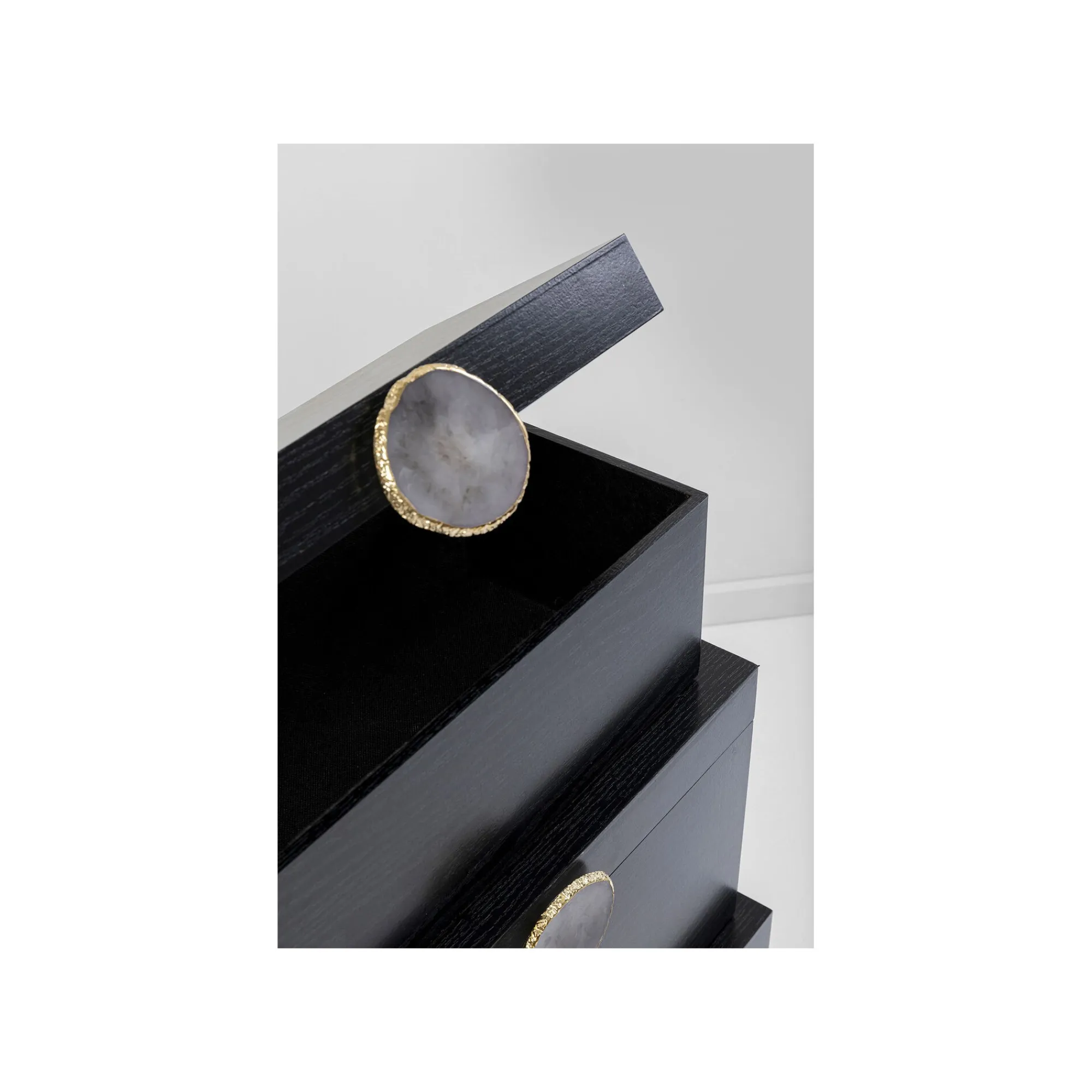 KARE Design Boîtes Nifty Noires Set De 3 ^ Boîte