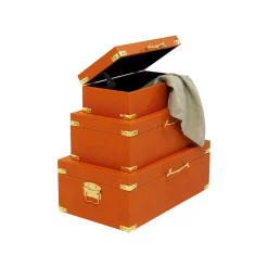 KARE Design Boîtes Noah Oranges Set De 3 ^ Boîte