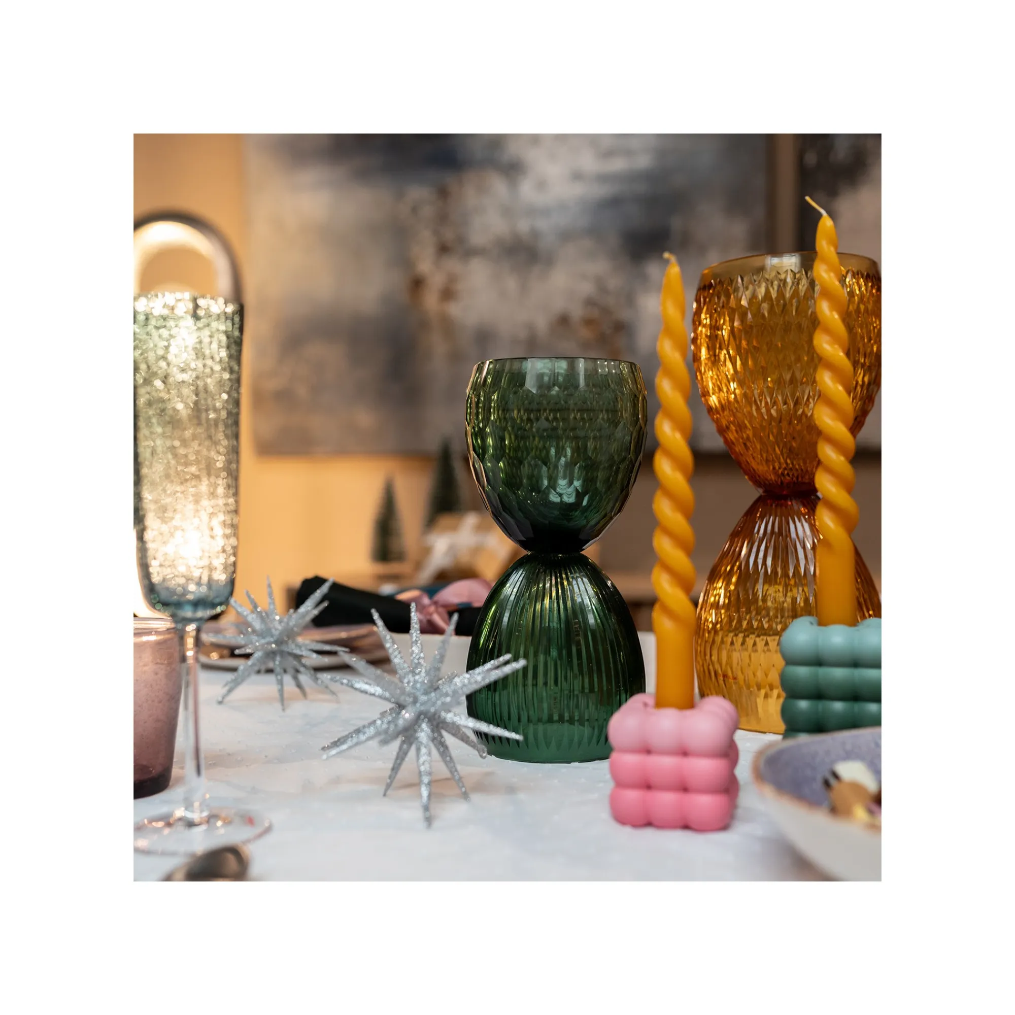 KARE Design Bougeoir Palle Vert ^ Bougeoir & Lanterne