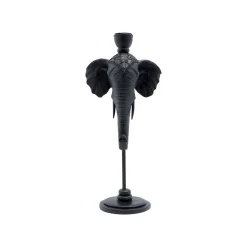KARE Design Bougeoir Tête D'éléphant Noir 36cm ^ Bougeoir & Lanterne