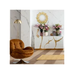 KARE Design Buffet Cracked Blanc Et Doré ^ Buffet
