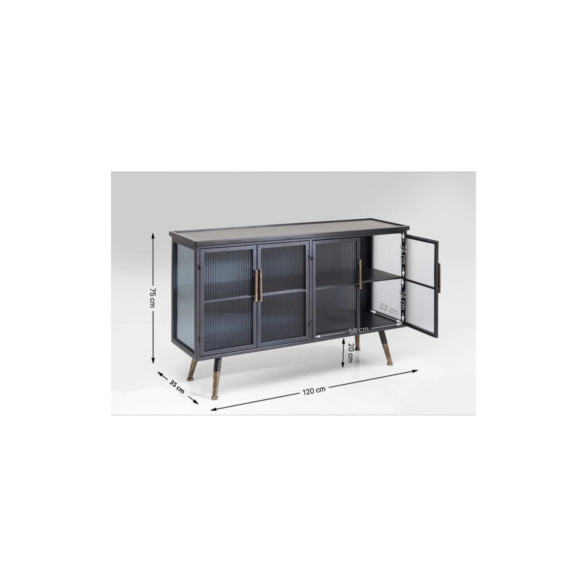 KARE Design Buffet La Gomera 4 Portes ^ Buffet