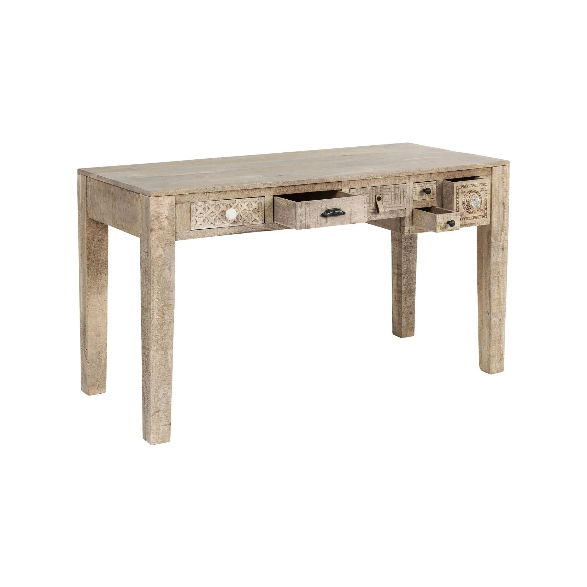 KARE Design Bureau En Bois Puro 6 Tiroirs 135x60cm ^ Bureau