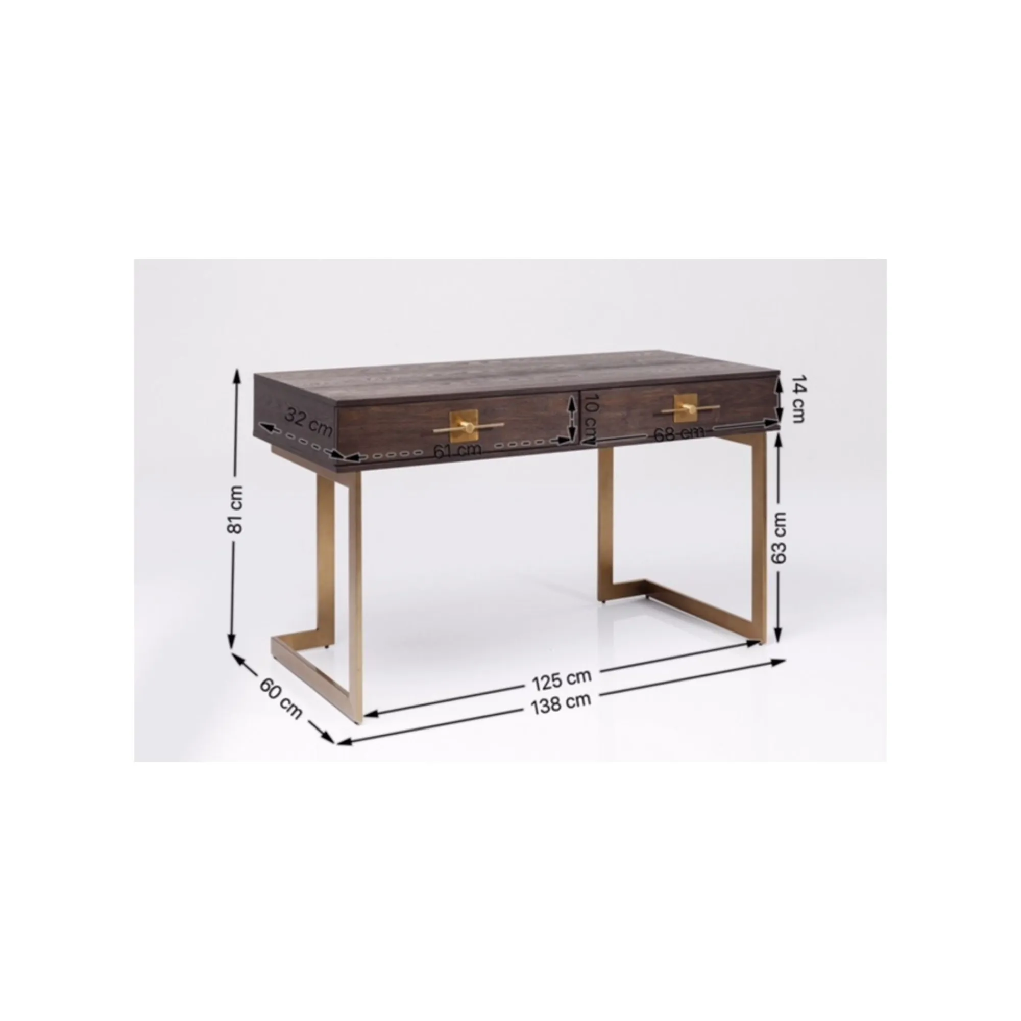 KARE Design Bureau Osaka 2 Tiroirs 138x60cm ^ Bureau