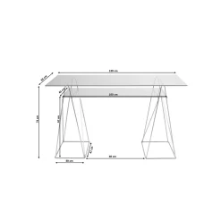 KARE Design Bureau Polar 135x65cm Noir ^ Bureau