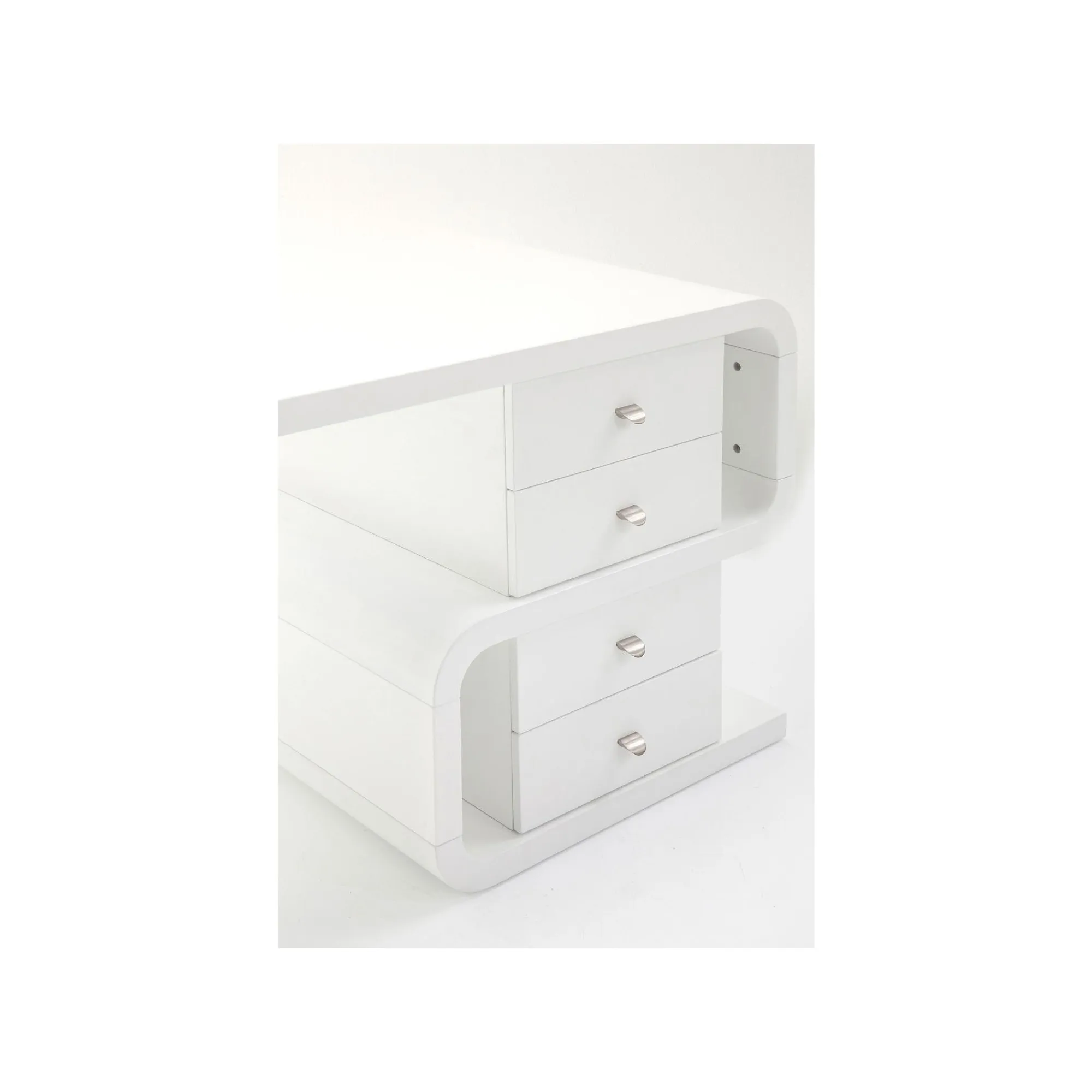 KARE Design Bureau Snake Blanc 4 Tiroirs 150x70cm ^ Bureau