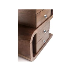 KARE Design Bureau Snake Noyer 4 Tiroirs 150x70cm ^ Bureau