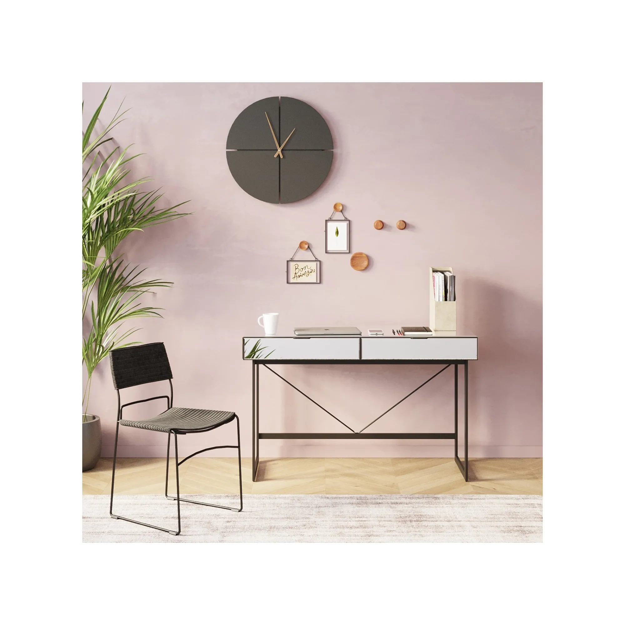 KARE Design Bureau Soran 120x50cm Doré ^ Bureau