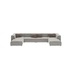 KARE Design Canapé 2 Angles Infinity Gris XXL 4 Assises ^ Canapé & Banquette