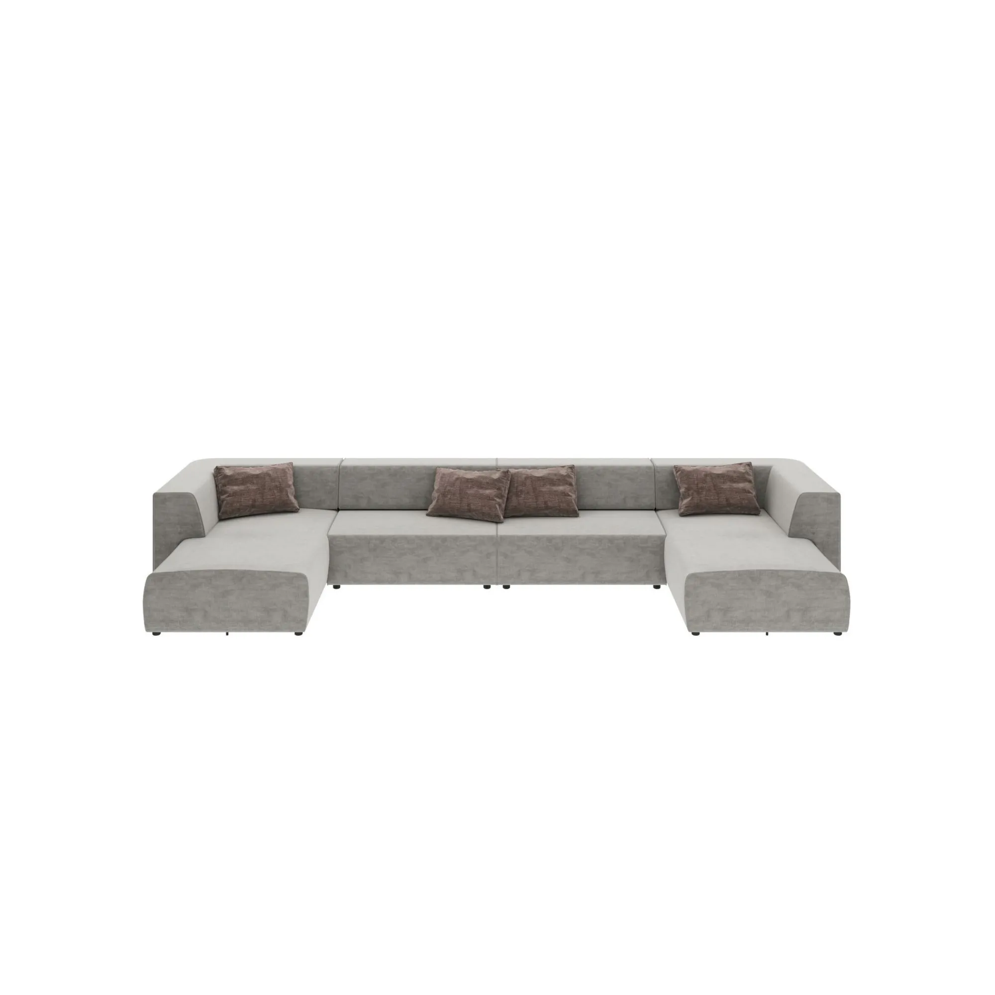 KARE Design Canapé 2 Angles Infinity Gris XXL 4 Assises ^ Canapé & Banquette