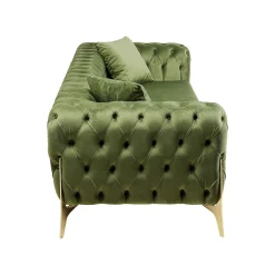 KARE Design Canapé Bellissima 3 Places Velours Vert ^ Canapé & Banquette
