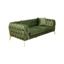 KARE Design Canapé Bellissima 2 Places Velours Vert ^ Canapé & Banquette