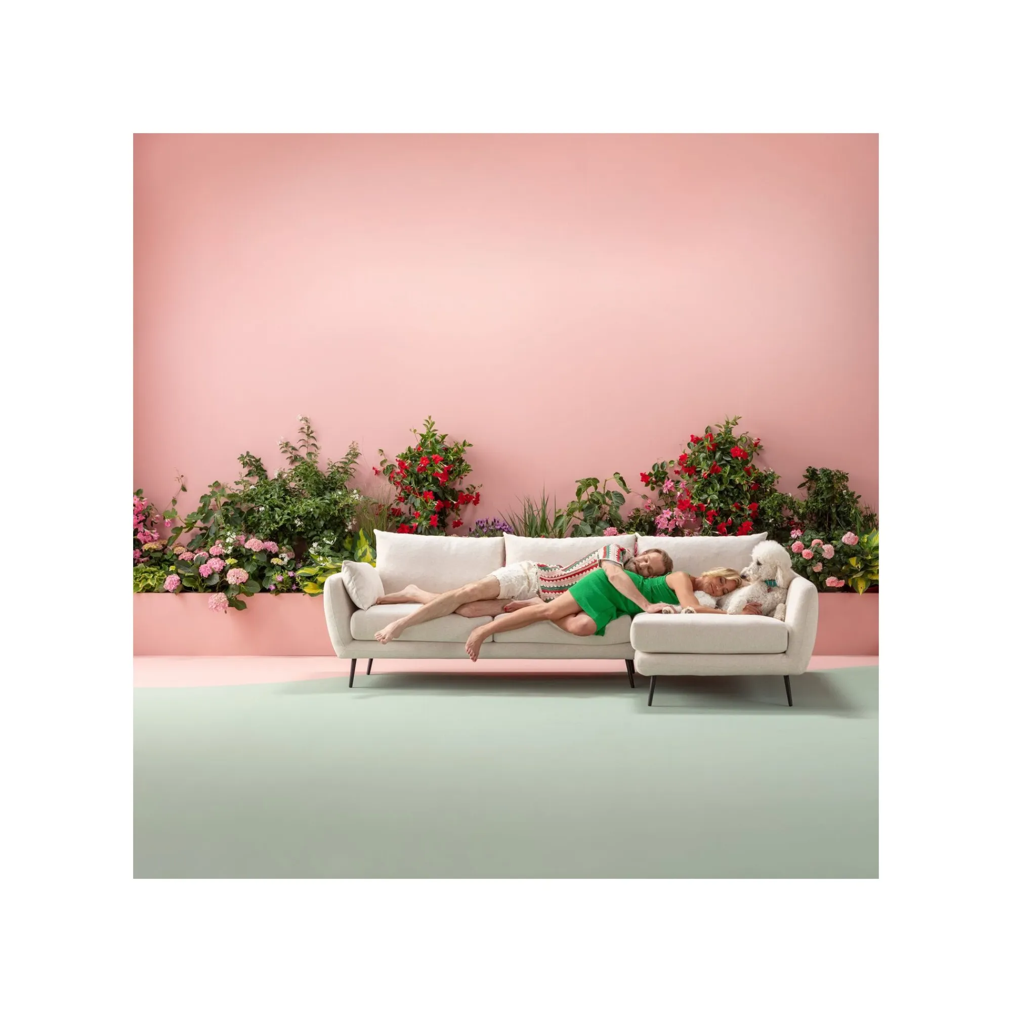 KARE Design Canapé D'angle Amalfi Droite Crème ^ Canapé & Banquette