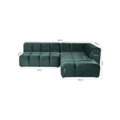 KARE Design Canapé D'angle Belami Droite Vert Foncé ^ Canapé & Banquette
