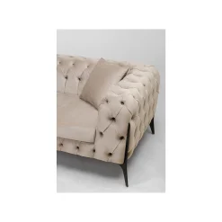 KARE Design Canapé D'angle Bellissima Gauche Velours Beige ^ Canapé & Banquette