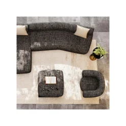 KARE Design Canapé D'angle Bow Gauche Noir Et Blanc ^ Canapé & Banquette