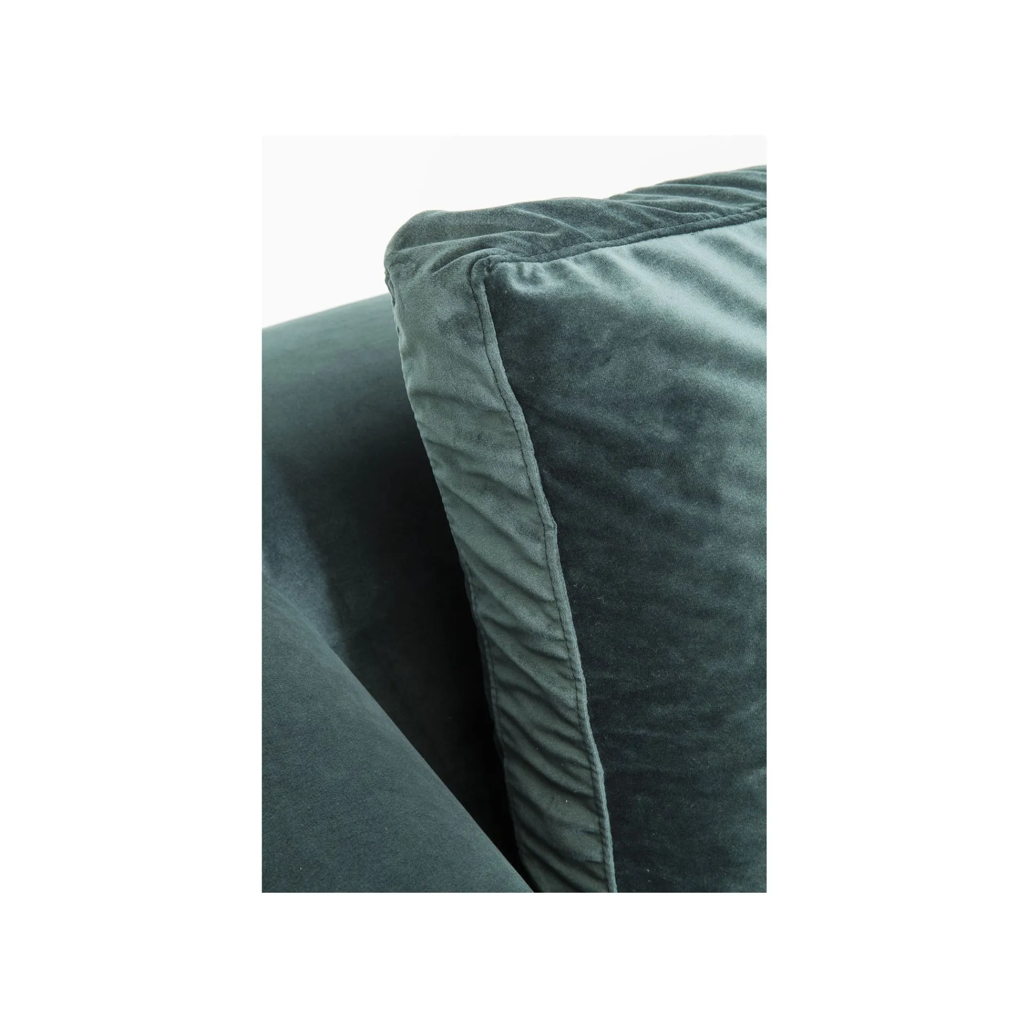KARE Design Canapé D'angle Gianna 290cm Gauche Velours Vert ^ Canapé & Banquette