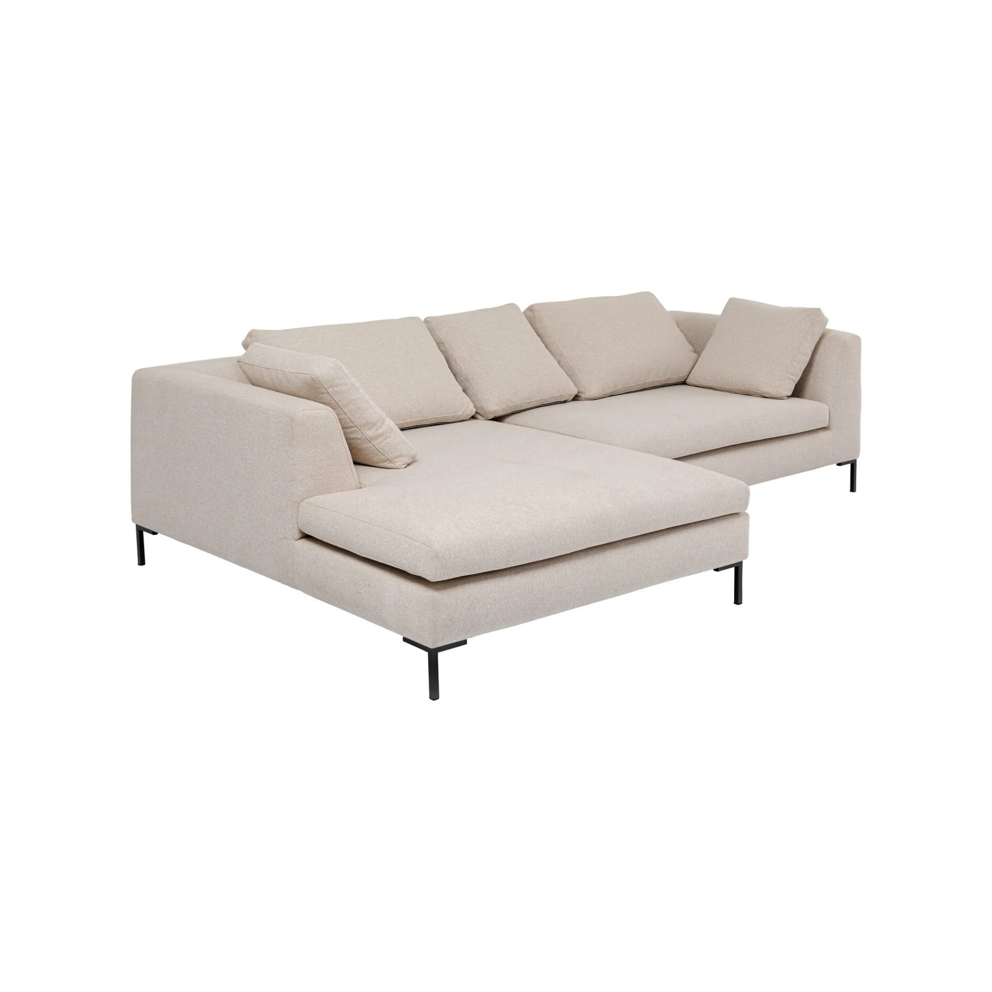 KARE Design Canapé D'angle Gianna 290cm Gauche Crème ^ Canapé & Banquette