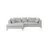 KARE Design Canapé D'angle Gianna Cord 290cm Gauche Gris ^ Canapé & Banquette